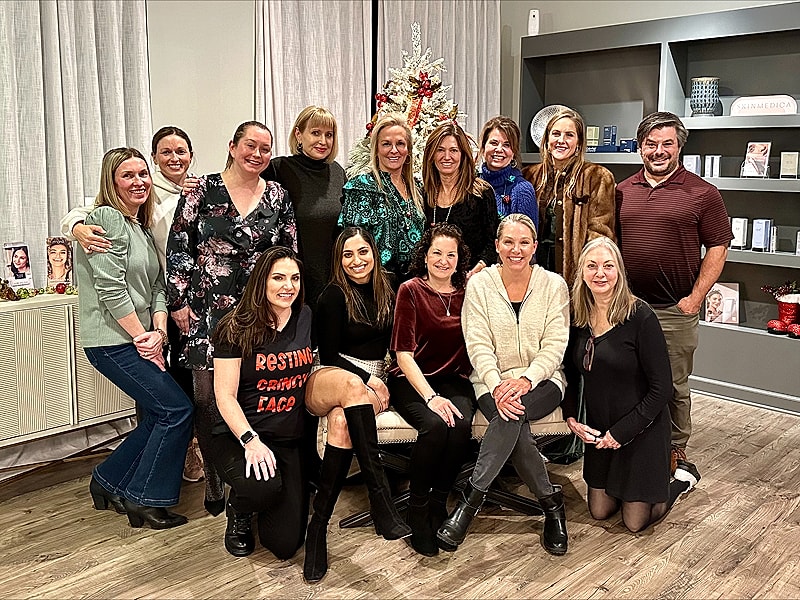 Group photo at a festive gathering.